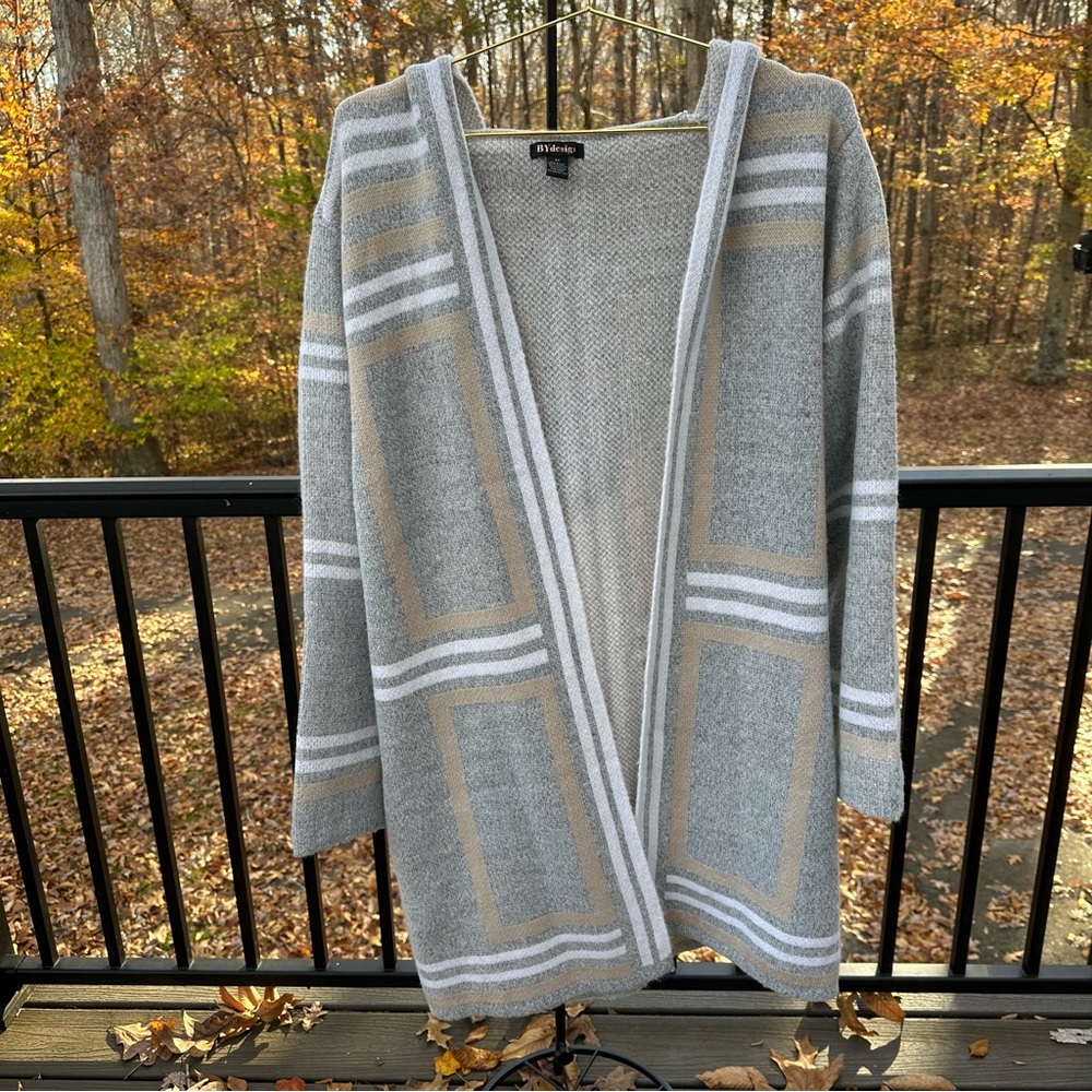 BYdesign Gray and Beige Cardigan